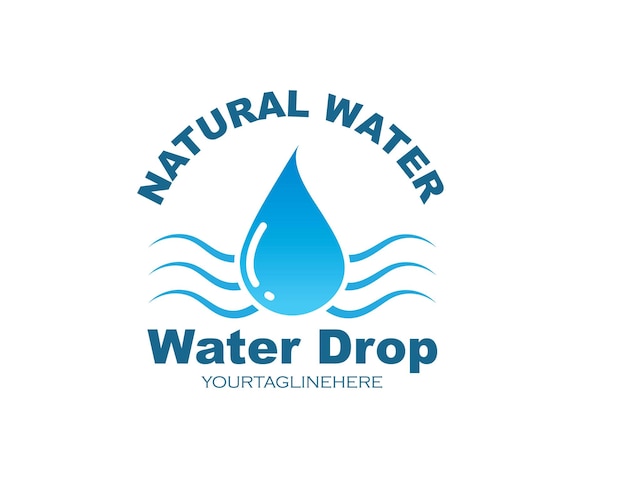 Wassertropfen logo template vektor-illustration