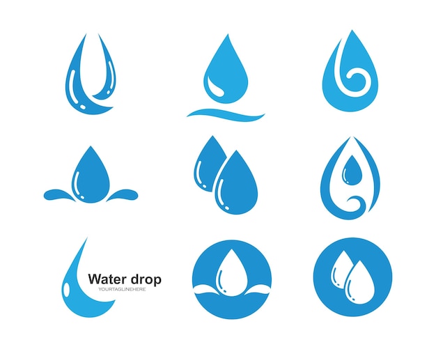 Wassertropfen logo template vektor-illustration