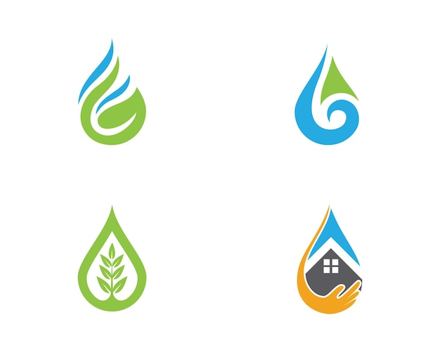 Wassertropfen logo vorlage vektor-illustration design