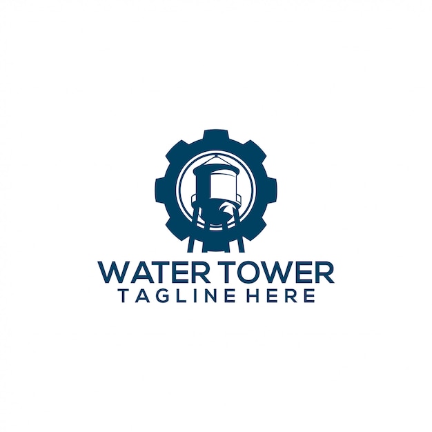 Wasserturm-logo-konzept