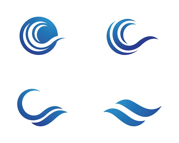 Wasserwelle logo vorlage vektor-illustration design