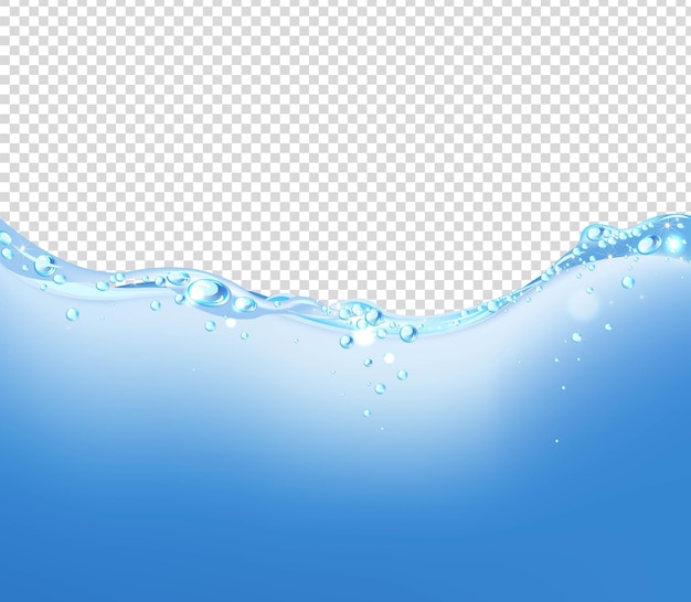 Wasserwelle mit transparentem hintergrund