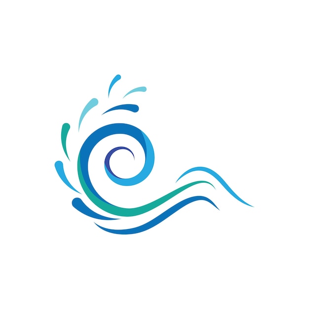 Wasserwelle Symbol Logo Vorlage