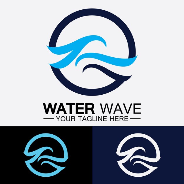 Wasserwelle symbol vektor illustration design logo