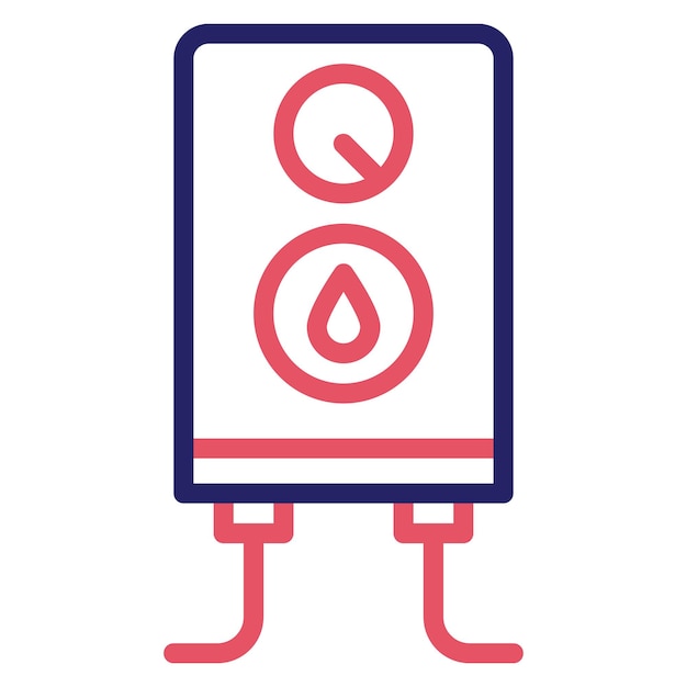 Water Boiler-Vektor-Symbol-Illustration des Technologiensymbols