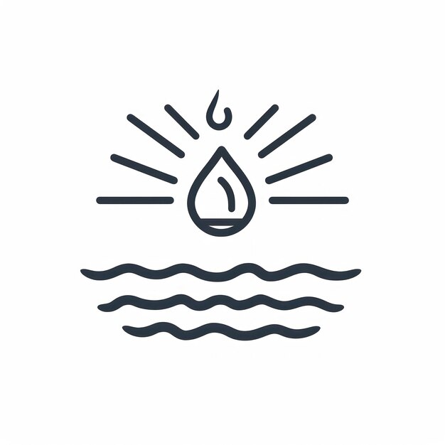 Vektor water linear icon vector silhouette