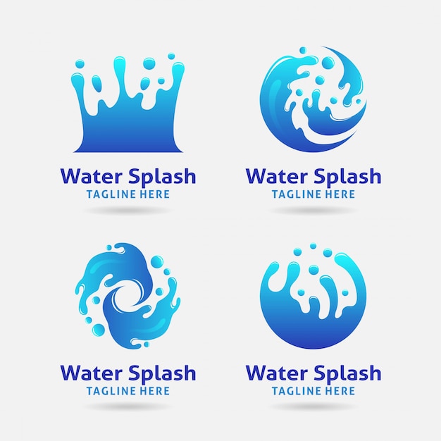 Water splash logo design