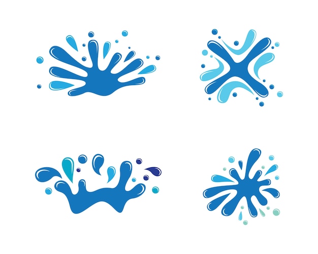 Vektor water splash logo vorlage vektor