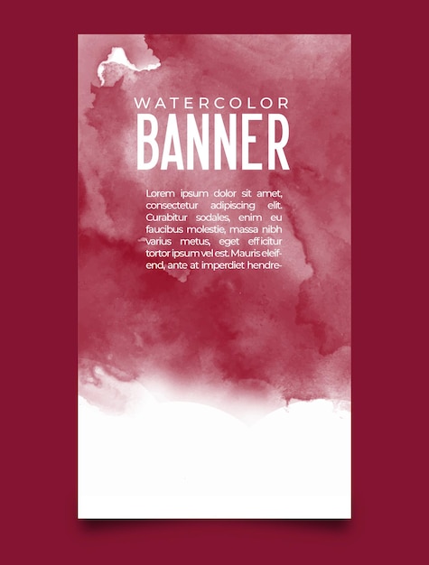 Waterceolor rosa banner-vorlage