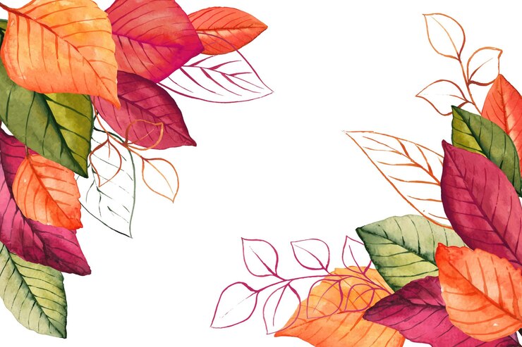Vektor watercolor autumn background 1