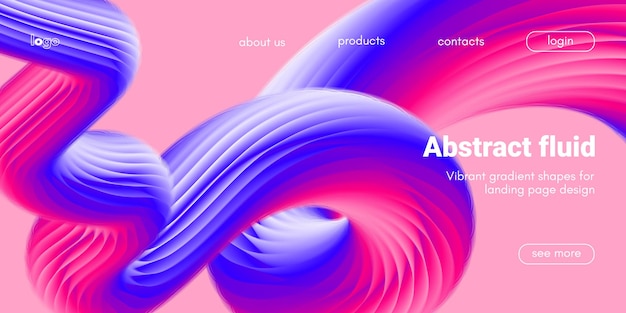 Wave Gradient Poster mit 3D-Flüssigkeitsform