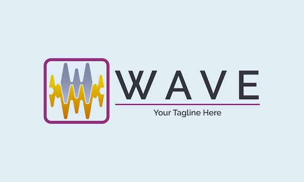 Wave-grafik moderne logo-design-vorlage für marke oder unternehmen und andere