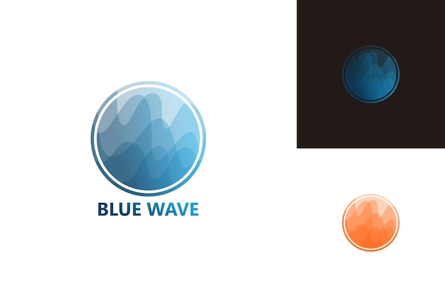 Wave logo template design vektor emblem designkonzept kreatives symbol icon