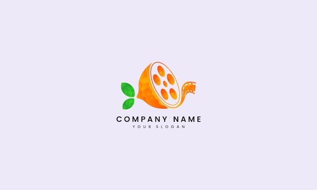 Wave orange splash video logo modern