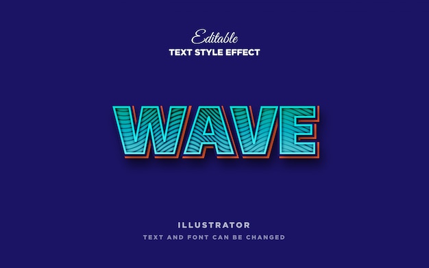 Wave-textstil-effekt