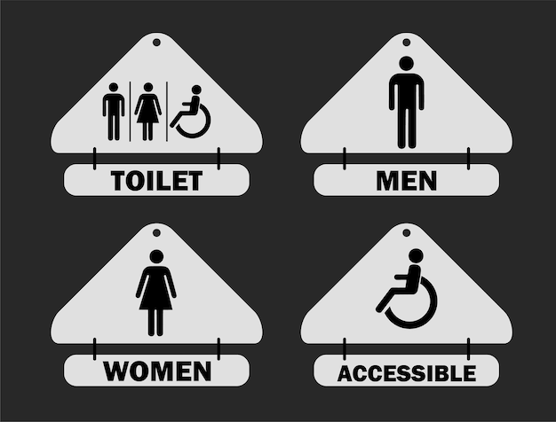 WC-Schild-Dreieck-Symbol