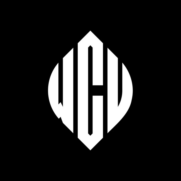 Wcu kreisbuchstaben-logo-design mit kreis- und ellipseform wcu ellipse-buchstaben mit typografischem stil die drei initialen bilden ein kreis-logo wcu kreise-emblem abstract monogramm buchstaben-marke vektor