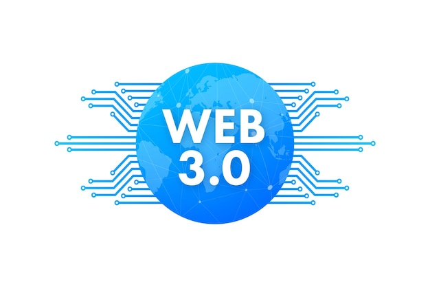 Vektor web 30-technologie für webdesign internet-blockchain-technologie nft-konzept