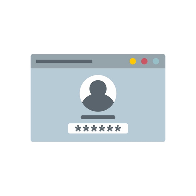 Web-Authentifizierungssymbol Flache Darstellung des Web-Authentifizierungsvektorsymbols isoliert auf weißem Hintergrund