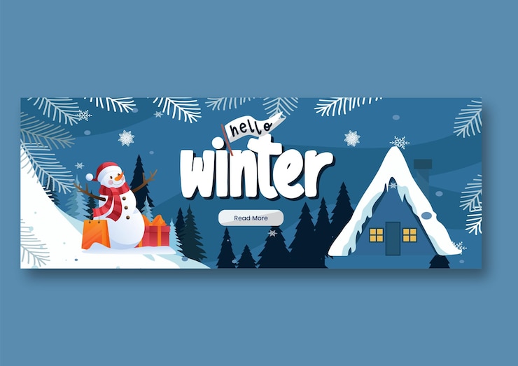 Vektor web-banner für neue mode im winter und cover-vorlage für soziale medien