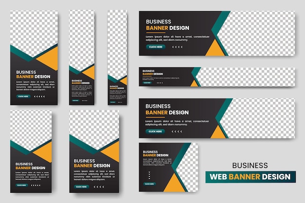 Web-banner-layout oder business-web-banner-vorlagenpaket