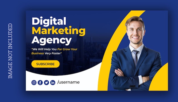 Web-Banner-Vorlage für digitales Marketing
