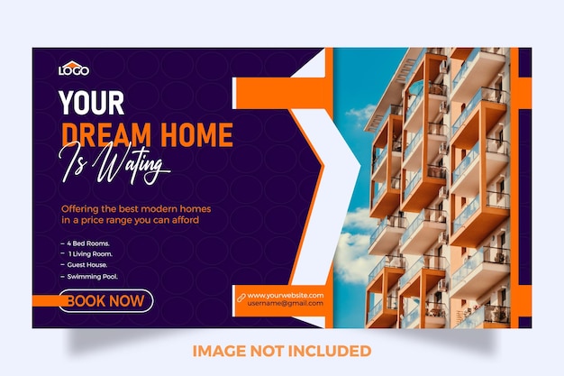 Web-Banner-Vorlage für Immobilienhäuser