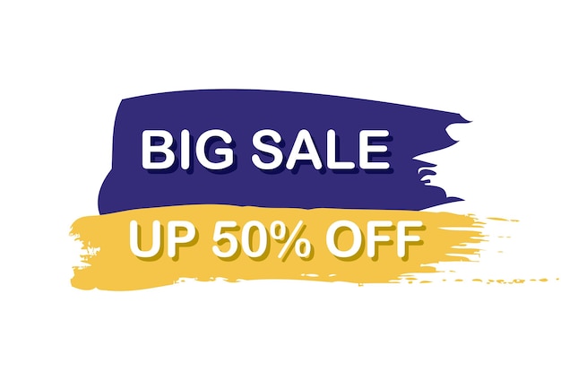 Web-Banner-Vorlage Postkarte Werbung großer Verkauf 50 Prozent Rabatt Vektor-Illustration