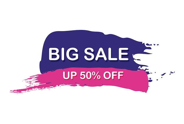 Web-Banner-Vorlage Postkarte Werbung großer Verkauf 50 Prozent Rabatt Vektor-Illustration