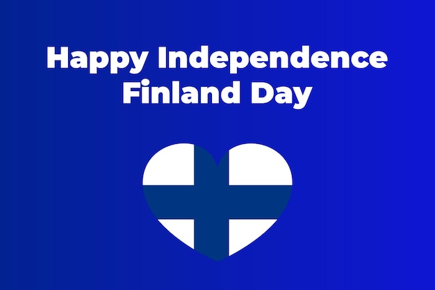 Web-banner zum tag der unabhängigkeit finnlands mit blauem hintergrund mit farbverlauf und finnischer nationalflagge