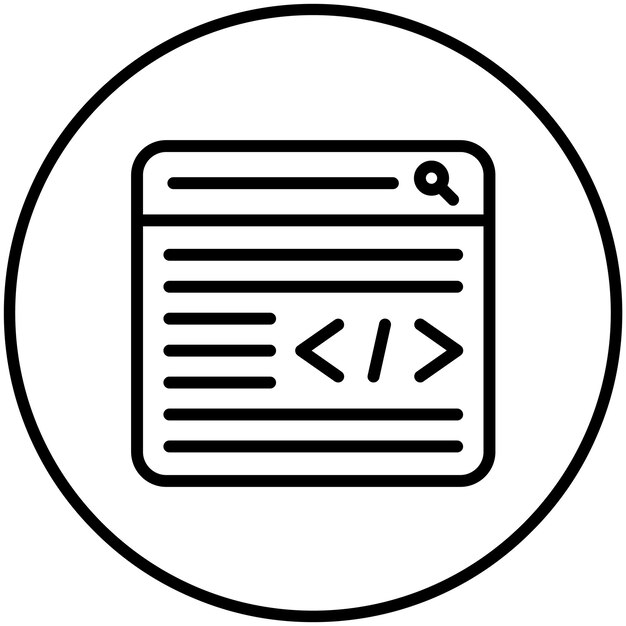 Web-Coding-Vektor-Ikonen-Illustration von Seo und Web-Ikonensatz