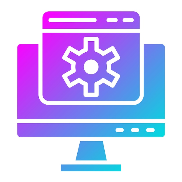 Web-Einstellung Vektor-Ikonen-Design-Illustration