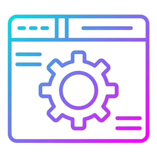 Web-Einstellungen Vektor-Illustrationsstil