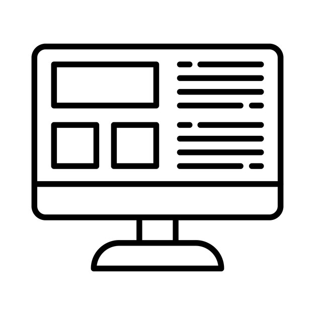 Web-Layout-Linie-Illustration