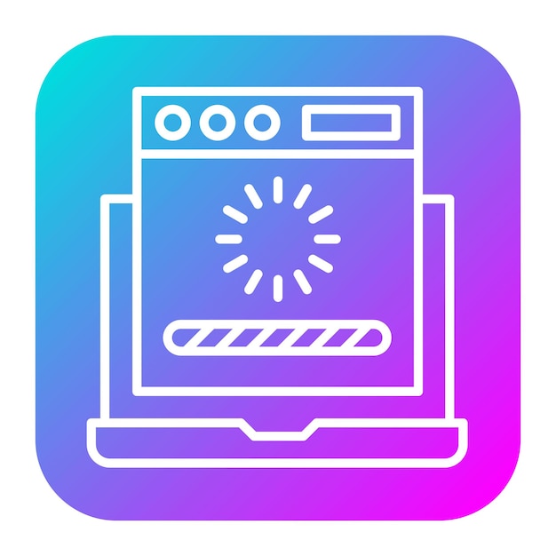 Web-Loading-Vektor-Symbol kann für Codierung und Entwicklung Iconset verwendet werden