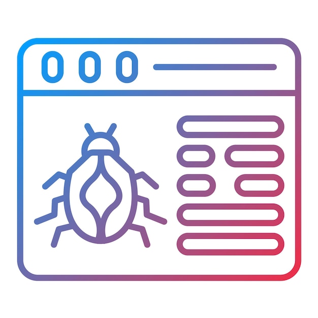 Web-Malware-Icon-Vektorbild kann für Web-Hosting verwendet werden