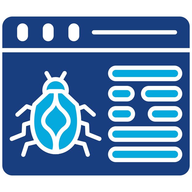 Vektor web-malware-icon-vektorbild kann für web-hosting verwendet werden