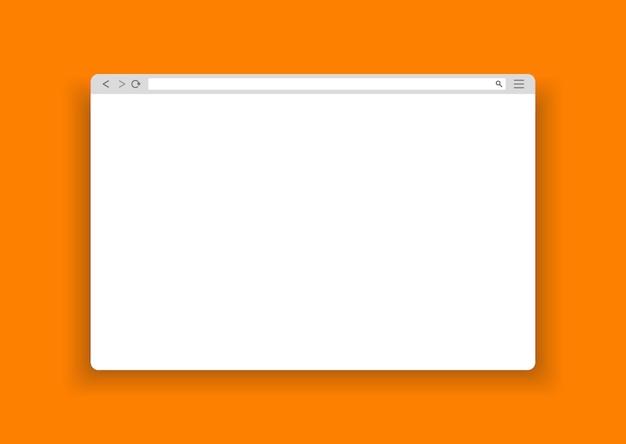 Vektor web simple browser fenster auf orange hintergrund ..