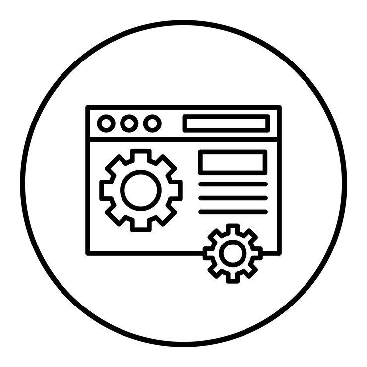 Vektor web-wartung vektor-symbol kann für codierung und entwicklung iconset verwendet werden
