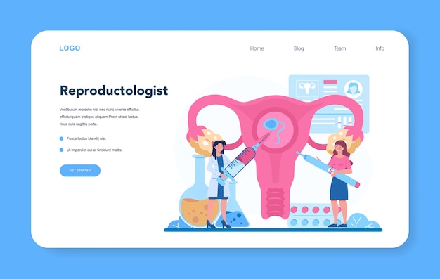 Webbanner oder Landingpage für Reproduktologen und reproduktive Gesundheit