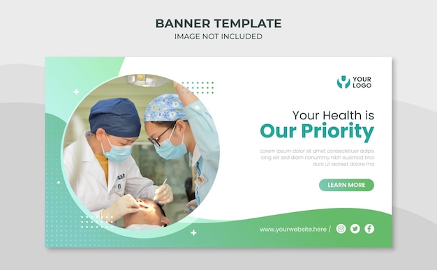 Webbanner-Vorlage für das medizinische Gesundheitswesen