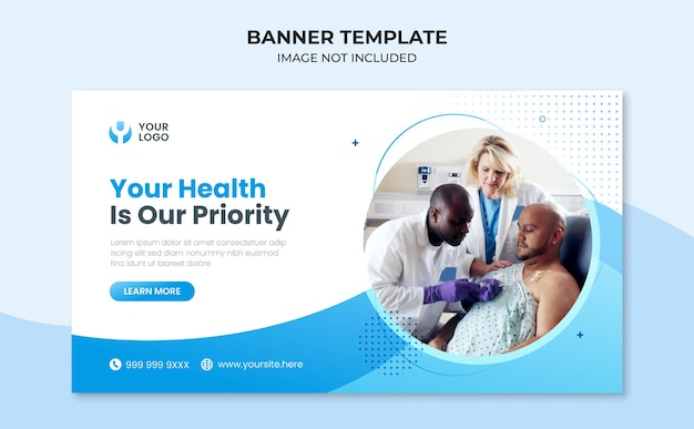 Webbanner-vorlage für das medizinische gesundheitswesen