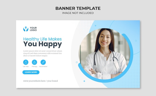 Webbanner-vorlage für medizinische gesundheit