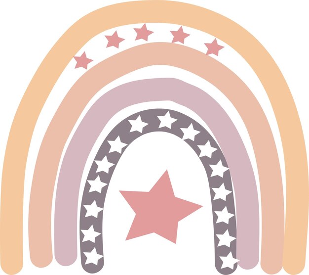 WebBoho Regenbogen-Svg-Set, süßes Regenbogen-Svg
