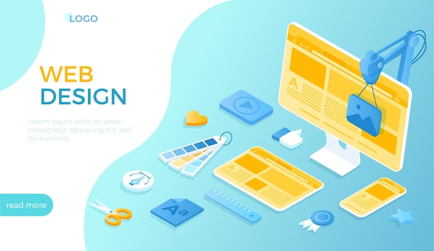 Webdesign Erstellung von UI-UX-Website-Design Website-Landing-Seite für Monitor, Laptop und Tablet-Telefon