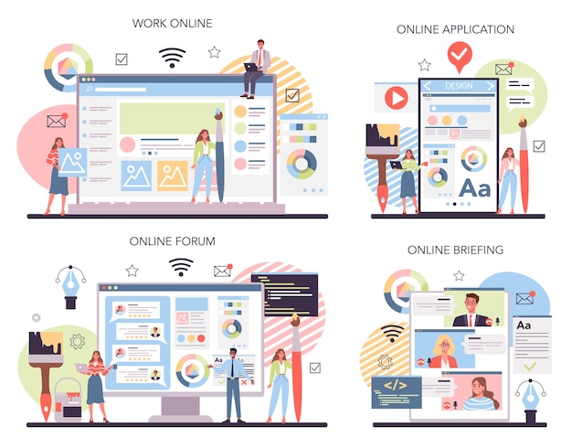 Webdesign-Onlinedienst oder Plattformsatz