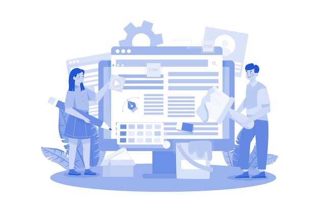 Webdesigner optimiert die Website-Navigation