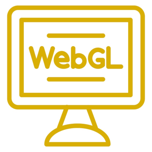 Vektor webgl-ikonen-stil