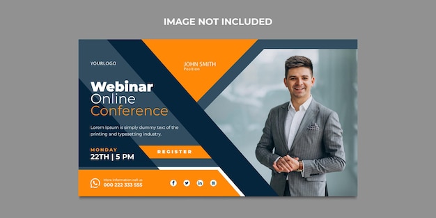 Webinar-Konferenz-Social-Media-Post-Banner-Vorlage