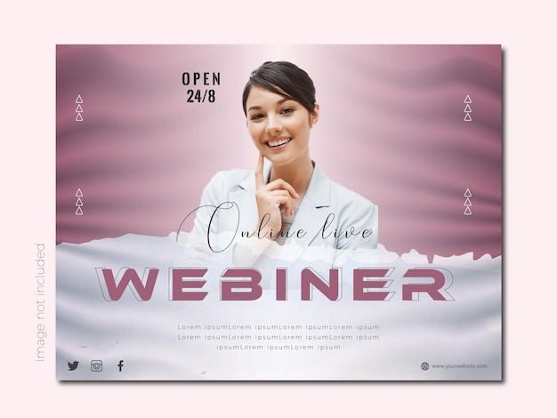 Webinar quadratische flyer vorlage